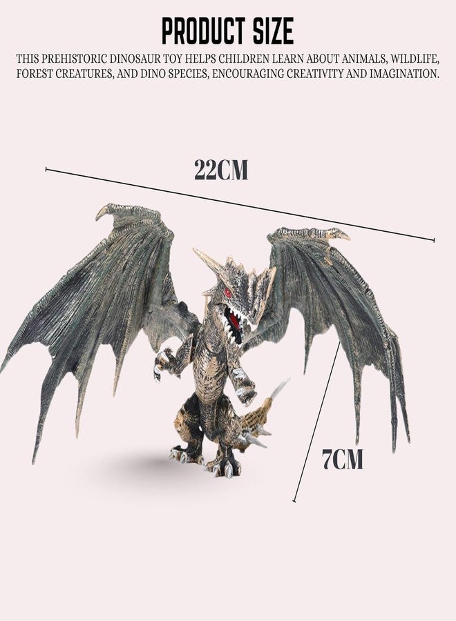 Mallexo 3D Realistic Flying Dragon Toy for Kids 3+ | 1PCS Dino Prehistoric Dragons Toys Action Dinosaur Figure Playset for Boys and Girls Birthday Gift for Children Education & Decor Item (Purple) - Image 3